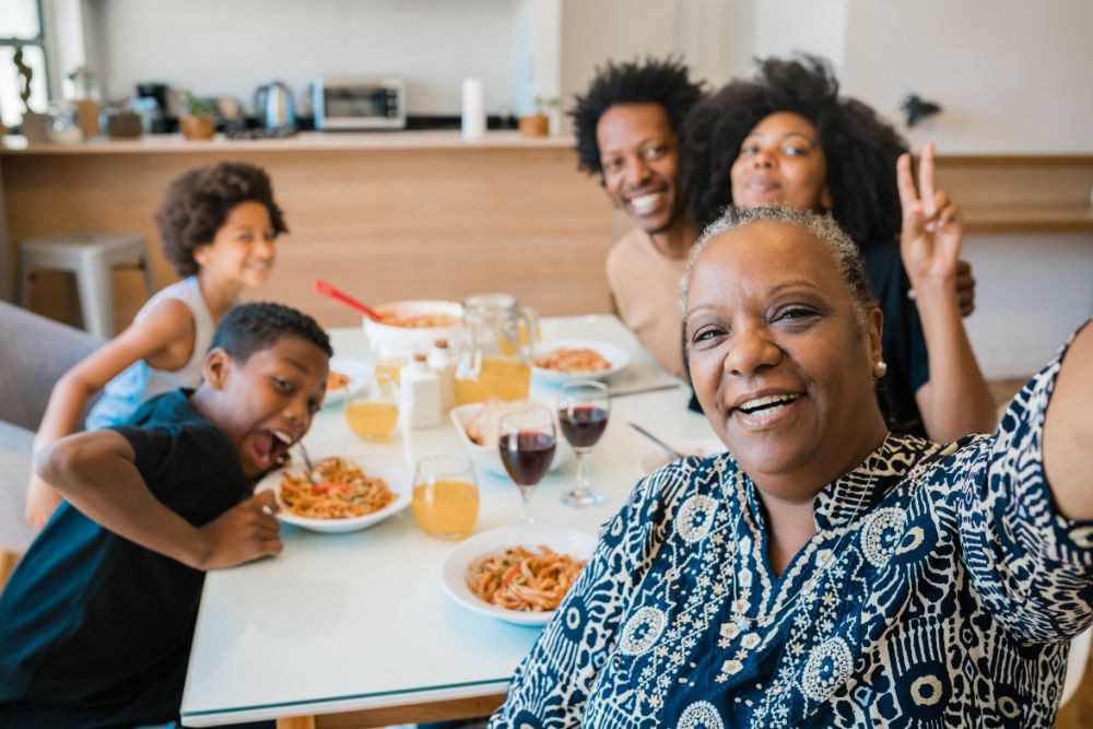 A group photo of a family